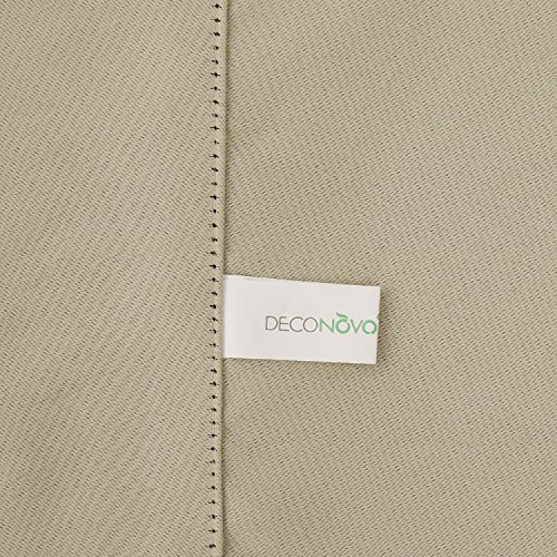 image for Deconovo Beige Valances for Kitchen Window Solid Rod Pocket Blackout S
