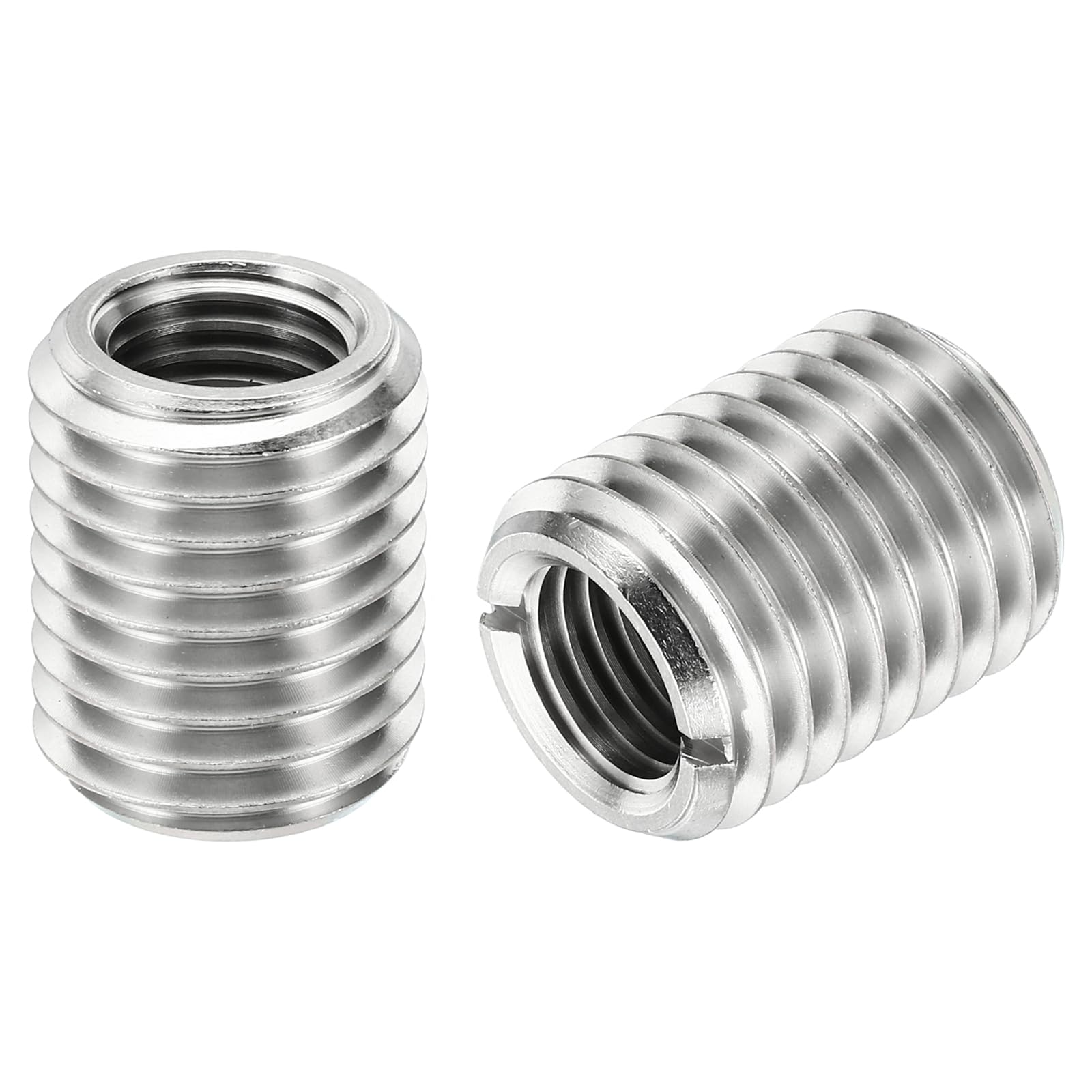 PATIKIL Thread Adapters Sleeve Reducing Nut, 2 Pcs M24x3 Male to M16x2 Female Repairing Insert Nut Screw Reducer Stainless Steel Fastener 30mm — image 1