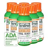 TheraBreath Dentist Recommended Fresh Breath Oral Rinse, Mild Mint Flavor, 3 Ounce Trial and Travel Size (Pack of 6)