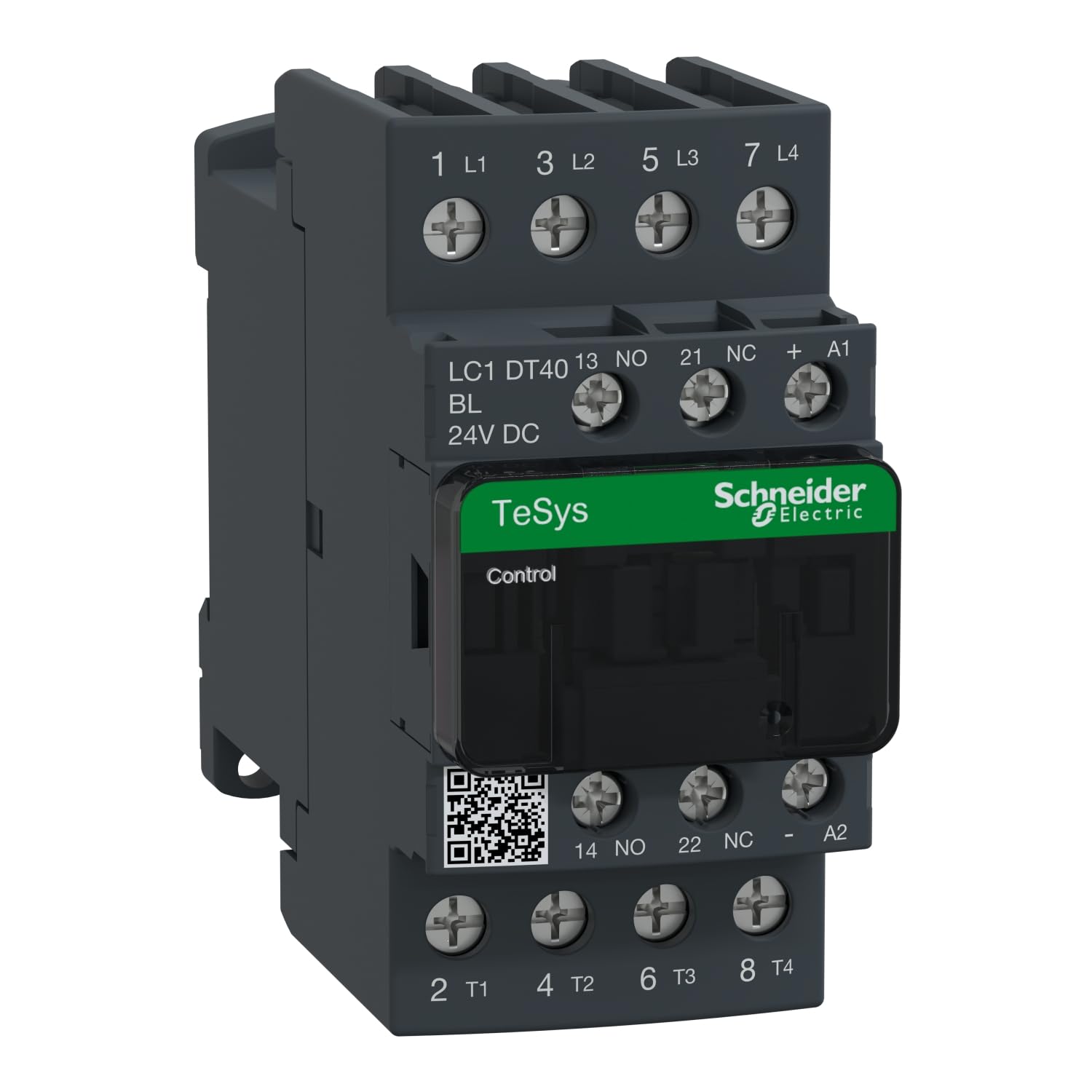 Schneider Electric, TeSys D, LC1DT40BL, Contactor - 4P(4 NO) - AC-1-440 V 40 A - 24 V DC low cons coil