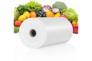 Younber 9.8 X 13.8 Inch Plastic Produce Bags Roll, 1000 Bags of 1 Big Roll for Fruits, Vegetable, Bread, Clear Kitchen Food S