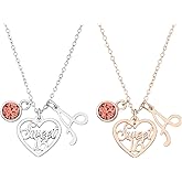 Infinity Collection Sweet 16 Personalized Necklace - Custom Letter and Birthstone Charm, Stainless Steel 16th Birthday Jewelry Gift for Girls