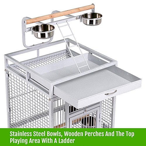 go2buy Wrought Iron Select Bird Cage Parrot Cockatoo Birdcage Stands