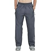 Ourcan Men's Rain Pants Over Pants Waterproof Windproof Pants Breathable Lightweight Suitable for Rainy Outdoors, Hiking, Golf, Fishing Gray