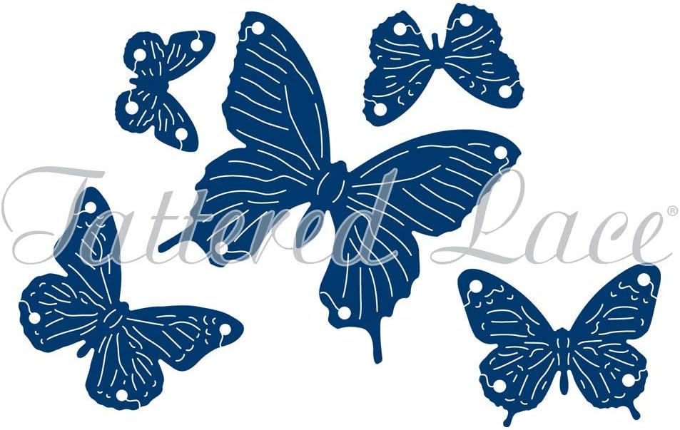 Tattered Lace Interlocking Butterflies Cutting Die, Silver TLD0367