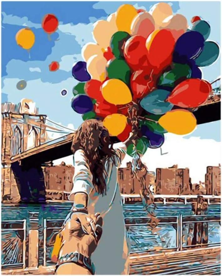 DIY Oil Paint by Numbers Kits for Kids/Adults/Students/Beginner, 15.75×19.69 inch (Balloon)
