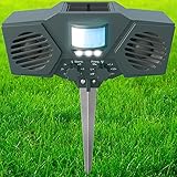 PestZilla Robust Solar Powered Ultrasonic and Flashing LED lights Outdoor Animal & Pest Repeller - Activated with Motion [UPGRADED VERSION]