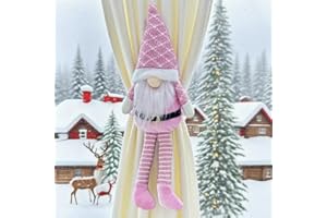 1pc Pink-Bearded Faceless gnome Design Curtain Clips Home décor Accessories for Christmas Parties, Weddings, New Year Celebra