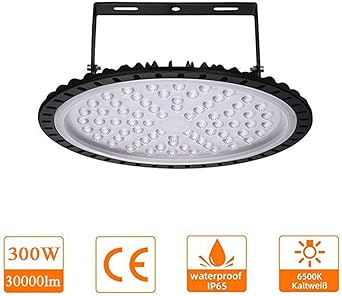 ufo led iluminacion 100w 120 grados lampara industrial ultra delgada lampara industrial de blanco frio 6000 6500k 10000lm 300w 1pack