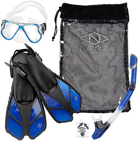 NAGA Sports Adult Snorkel Set - L/XL Blue