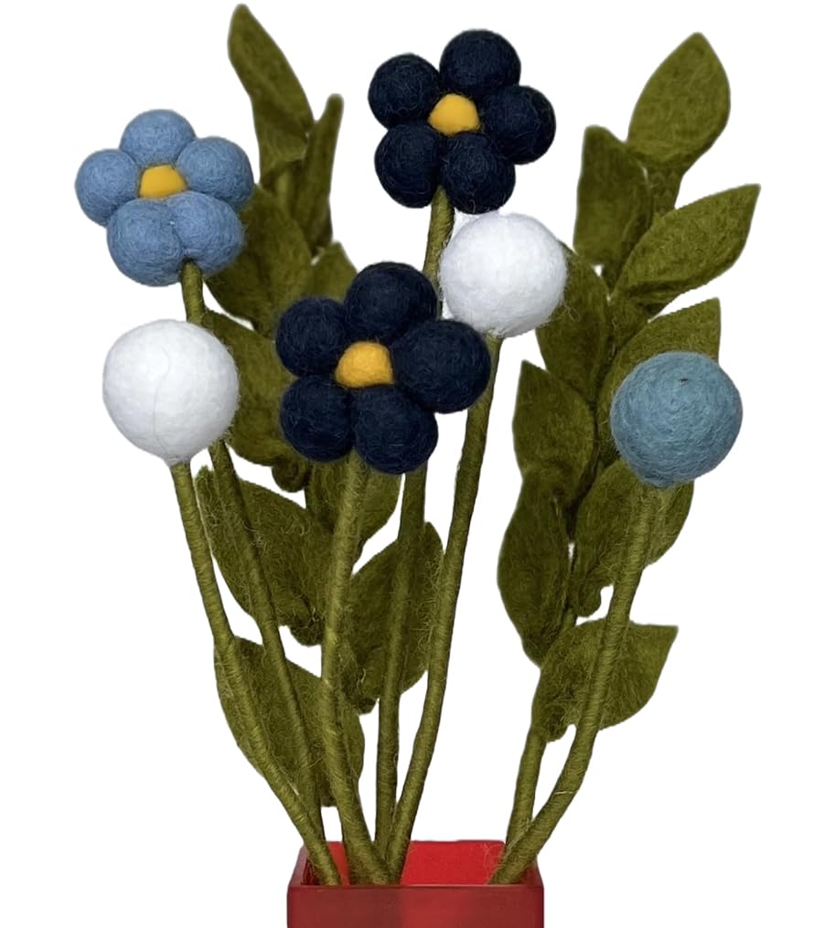 your castle Bouquet of Handmade Felt Flowers, Fair Trade, Sustainable Felt Decoration, Realistic Artificial Textile Felt Flowers Set, Fabric Flowers, Felt Flowers, Aliza