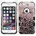 iPhone 6 Plus Case, iPhone 6S Plus Case, JoJoGoldStar Dual Layer Hybrid, Slim Fit Heavy Duty Plastic and Silicone TPU Hard Cover with Stylus and Screen Protector - Rose Gold Lace Flowers