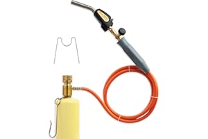 CYBRING Double Valve Self-Ignition MAPP And Propane Torch With 60 inch Hose And Stainless Steel Head For Soldering