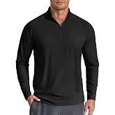 COOFANDY Men's Quarter Zip Pullover Athletic Running Shirts Lightweight | 1/4 Zip, Mock Neck, Regular Fit, Lightweight, Moisture Wicking Breathable, UPF 50+ Sun Protection, Golf, Office, Gym, Hiking