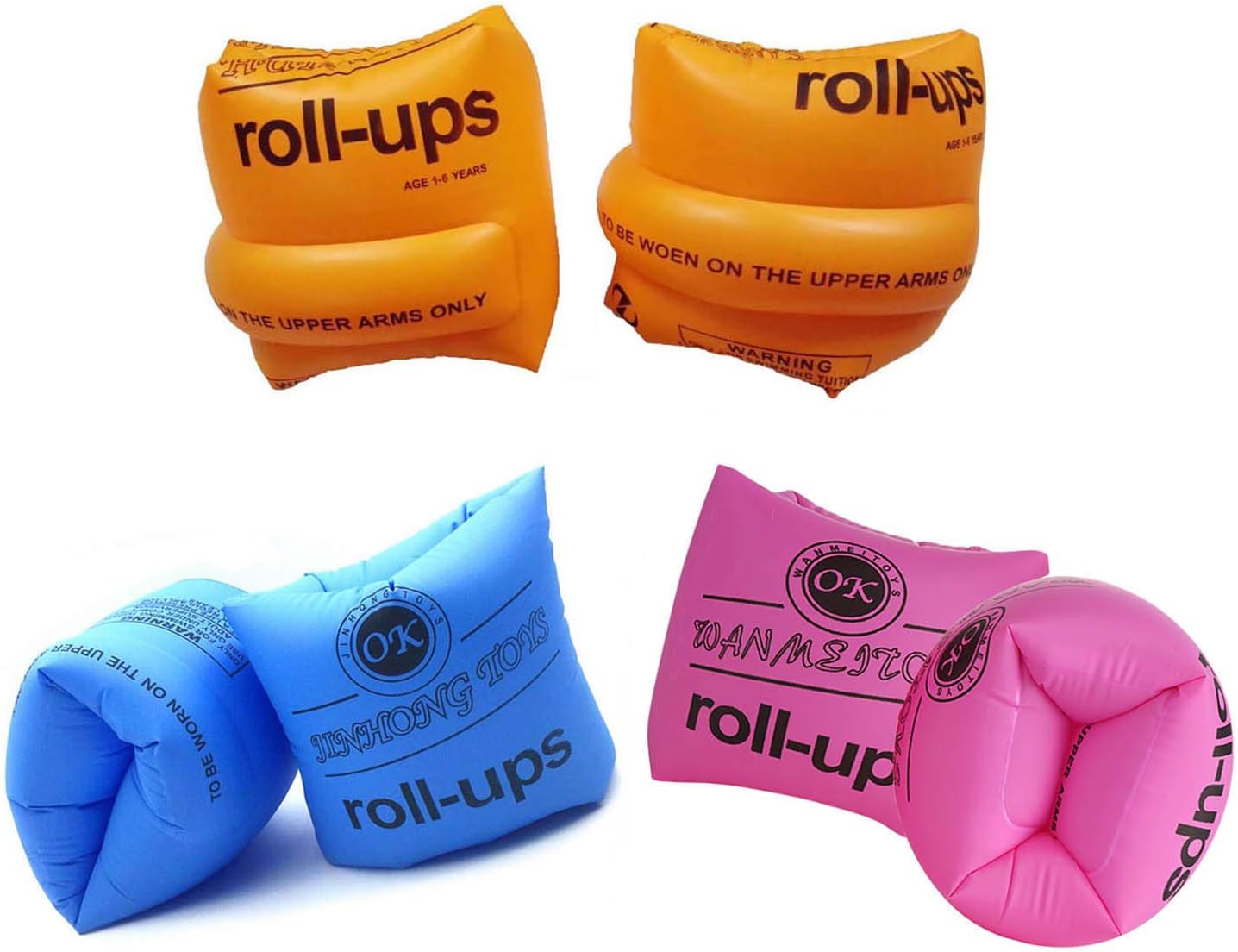 Topsung Arm Floaties Inflatable Swim Bands Rings Swimming Floats Tube Armlets for Children and Adult : Sports & Outdoors