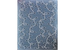Kwan Crafts Merry Christmas Light Chain Plastic Embossing Folders for Card Making Scrapbooking and Other Paper Crafts, 12.1x15.2cm