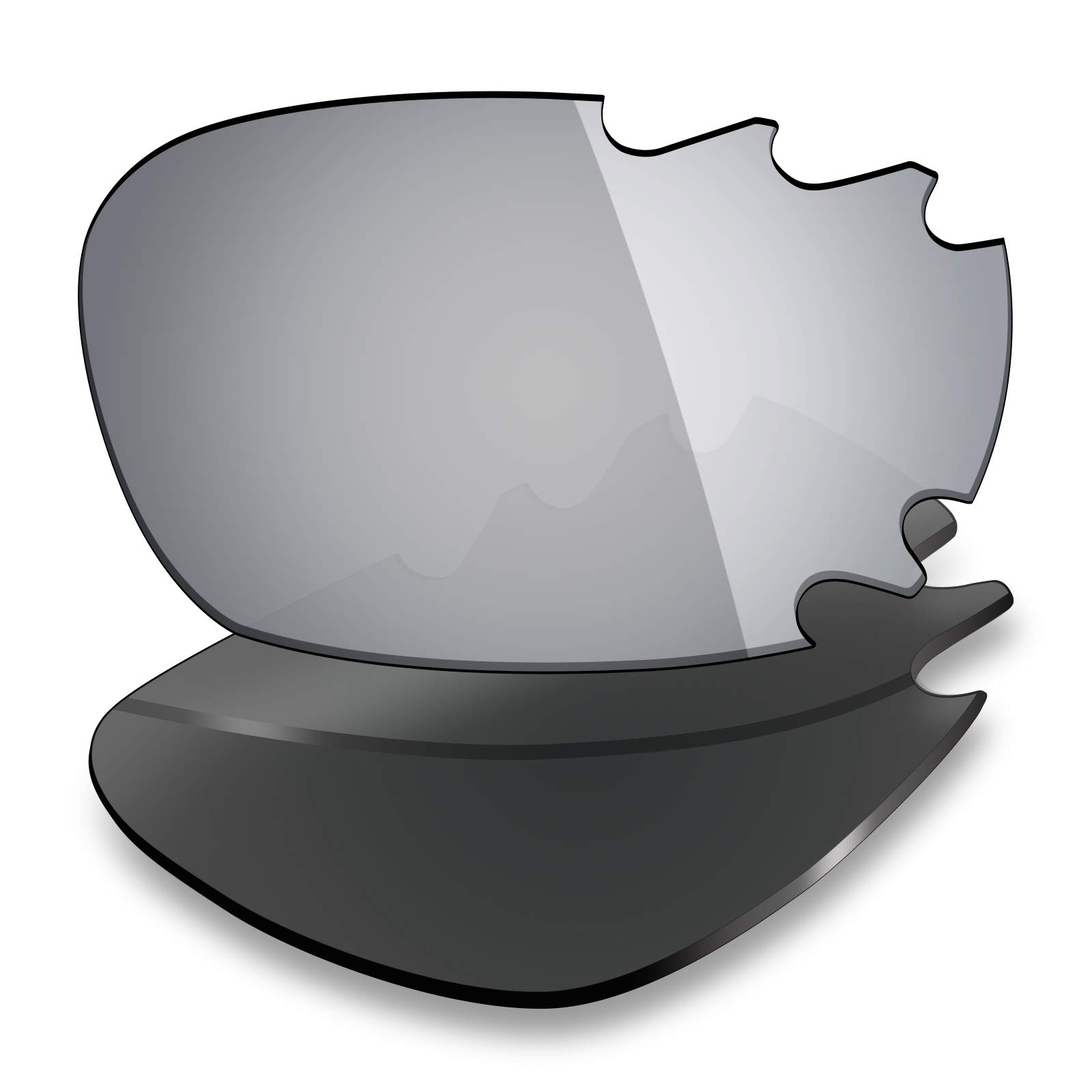Mryok Polarized Replacement Lenses for Oakley Jawbone Vented - Silver Titanium