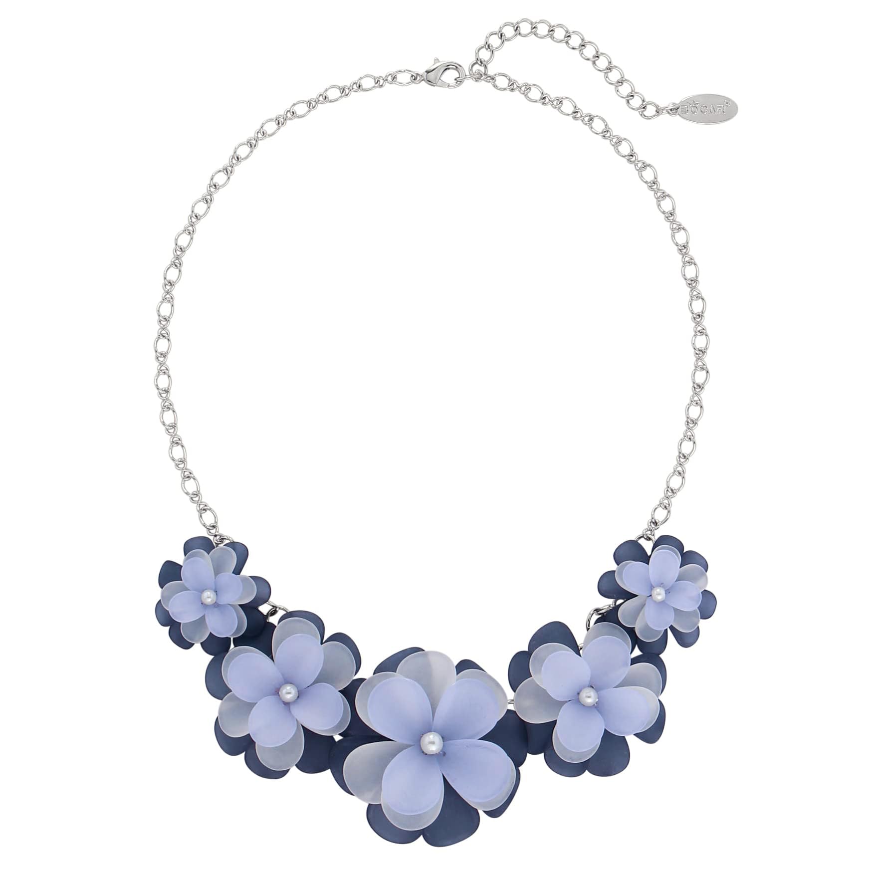 BOCAR Acrylic Pendant Collar Flower Statement Choker Necklace for Women (NK-10241) — image 1