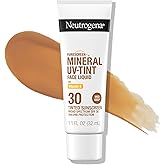 Neutrogena Purescreen+ Tinted Sunscreen for Face with SPF 30, Broad Spectrum Mineral Sunscreen with Zinc Oxide and Vitamin E, Water Resistant, Fragrance Free, Medium Deep, 1.1 fl oz