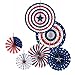4th of July Decorations Paper Fan for Patriotic Decorations Veterans Day Party, Independence Day Party Supplies