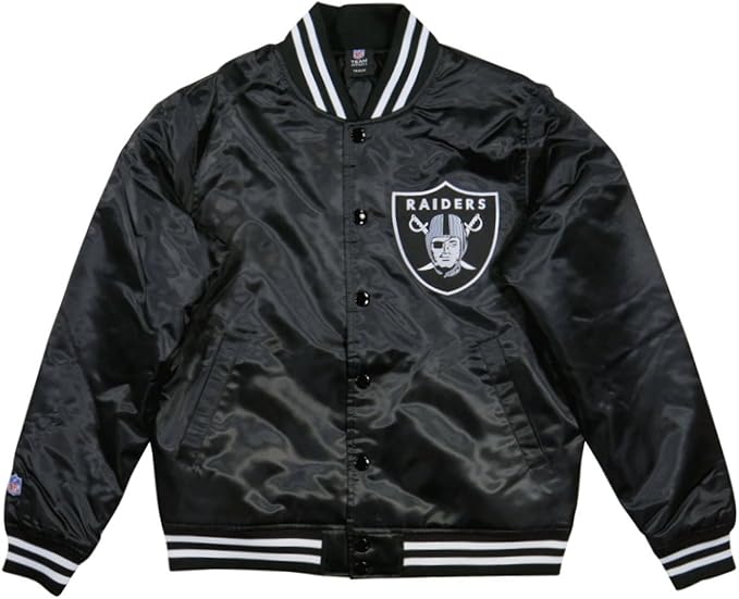 Amazon マジェスティック Majestic Nfl オークランド レイダース ナイロンサテン スタジャン Olr0017 コート ジャケット 通販