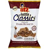 Utz Kettle Classics Potato Chips, Gourmet Dark Russet, 8 ounces (Pack of 2)