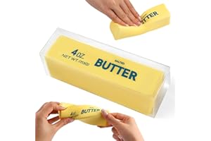 Butter Squishy 慢回弹减压玩具 - 逼真的黄油棒挤压,柔软的 PU 泡沫解压缓解焦虑和感官,可爱的儿童桌面装饰,学校