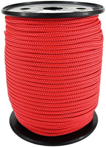 Polypropylene Rope PP 18mm 100m Color Red (0114) Braided