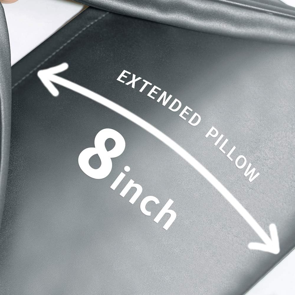 Bourina Pillowcase for Hair and Skin with Envelope Closure, Satin 2-Pack Pillow case, King 20×40 Inch Grey: Home & Kitchen