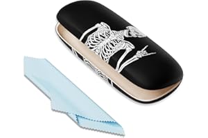 ZAXMEY Eyeglasses Case, Portable Hard Shell Protective Case for Glasses, Eyeglass Holder Box for Women with Cleaning Cloth