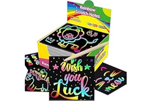 Lot de 100 feuilles de papier à gratter arc-en-ciel pour enfants, filles, garçons (vert)