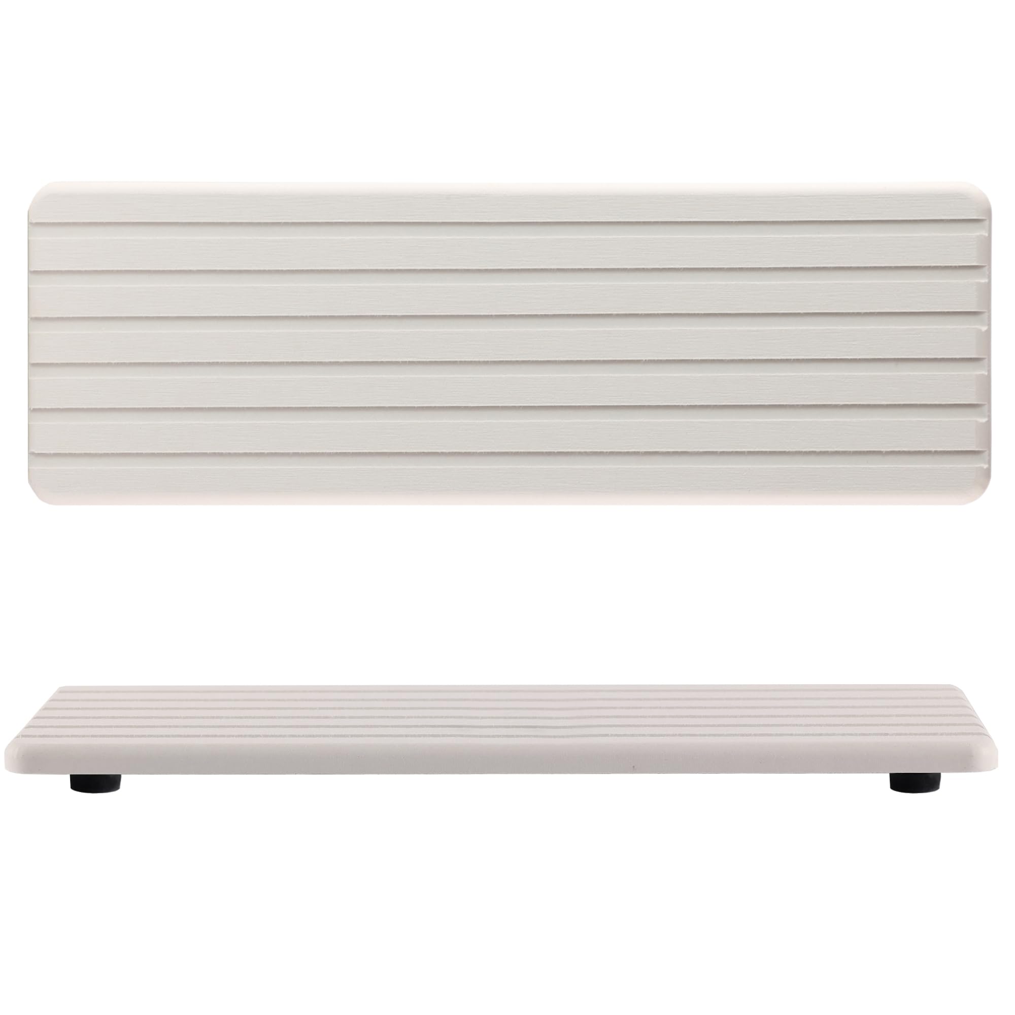 NiuYichee 2 PCS 12" Bathroom Vanity Trays with Grooves, Instant Dry Sink Organizer, Diatomite Coaster, Kitchen Soap Tray, Water Absorbing Stone Used for Plants and Cosmetic Bottles in The Modern Home