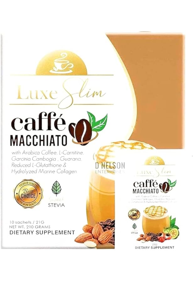 Amazon.com : Luxe Beauty Caffe Macchiato DECAF 10 Sachets