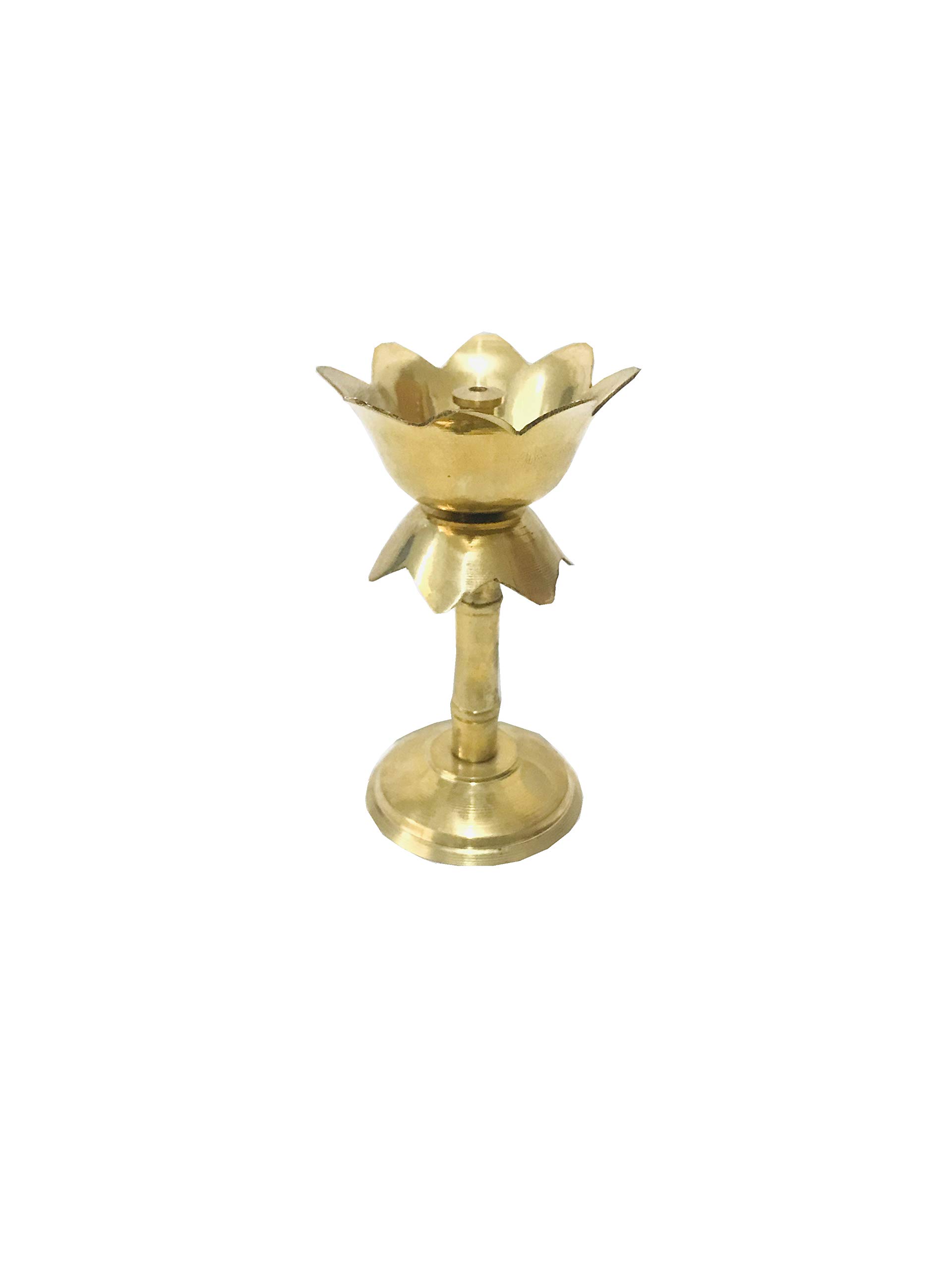 Kamal Brass Diya Diwali Diya-Oil lamp for Home Temple Pooja Navaratri NavratriJyot Krishna Janmashtami Pooja Wedding Decor/Decoration Deepak Christmas Decoration Gift Items