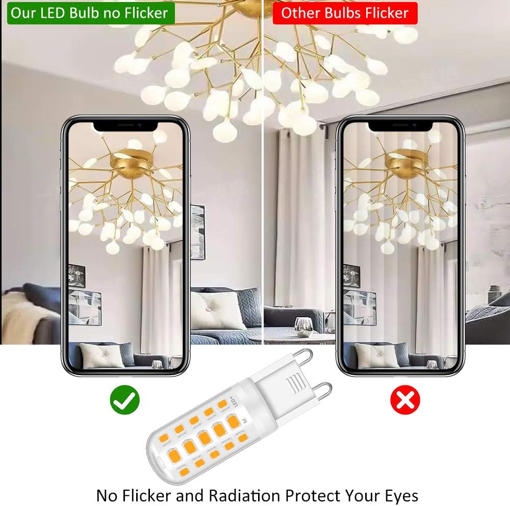 Tailcas G9 Led Light Bulbs, 5W Warm White, Equivalent to 40W-50W Halogen - Image 4