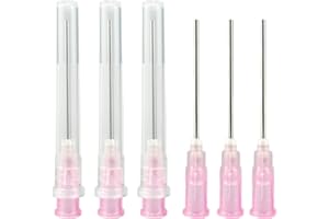JIAYOUSHOT 100Pack-18ga 1.5inch(38mm)Dispensing Blunt Needles,Individual Package of Injection Syringe Accessories with Luer Lock,Suitable for Refilling Liquid, Inks,Livestock and Industry