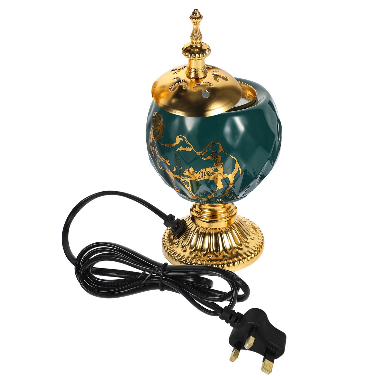 ABOOFAN Electric Incense Burner Vintage Arabic Incense Burner Middle East Resin for Muslim Home Decor UK Plug