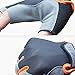 HuwaiH Cycling Gloves Men's/Women's Mountain Bike Gloves Half Finger Biking Gloves | Anti-slip Shock-absorbing Gel Pad Breathable Cycle Gloves (Black Orange, Large(Male))