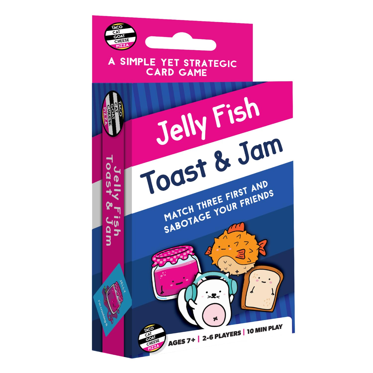 Jelly Fish Toast & Jam Wildly Entertaining Strategy Card Game for Family and Group Game Night | Easy to Learn and Play with 10 Minute Rounds | Fun for Kids, Teens, Adults, and Families | 2 - 6 Players