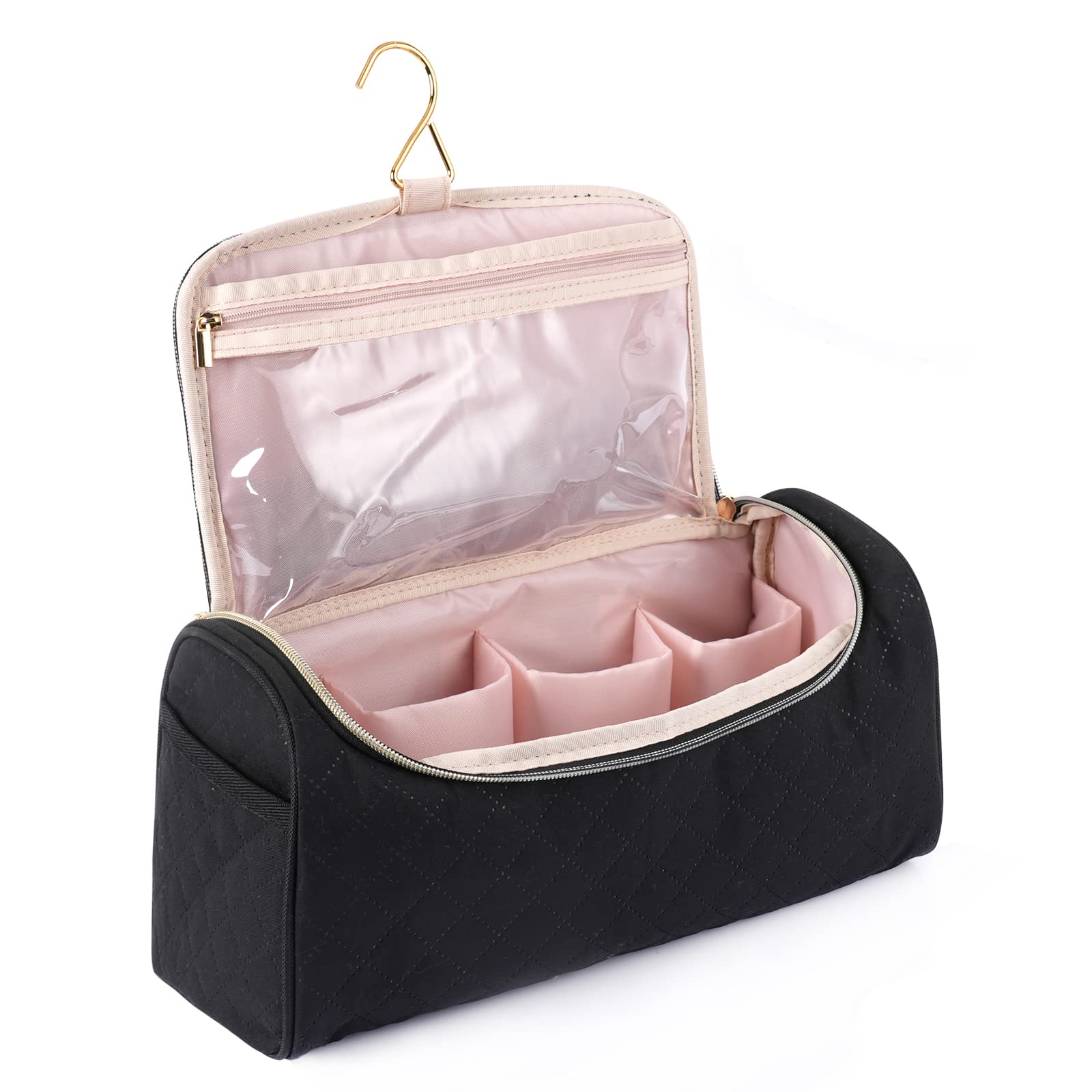 BUBM Travel Case for Dyson Airwrap Complete Styler and Attachments, Portable Storage Bag with Hanging Hook and Side Pockets Lightweight Travel Carrying Case for Hair Curler