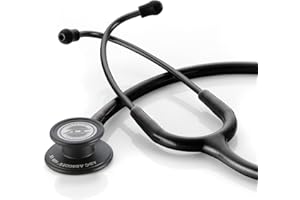 ADC Adscope 608 Convertible Clinician Stethoscope with Tunable AFD Technology, Adult Diaphragm and Adult Bell or Pediatric Diaphragm, 31 inch Length, Tactical All Black