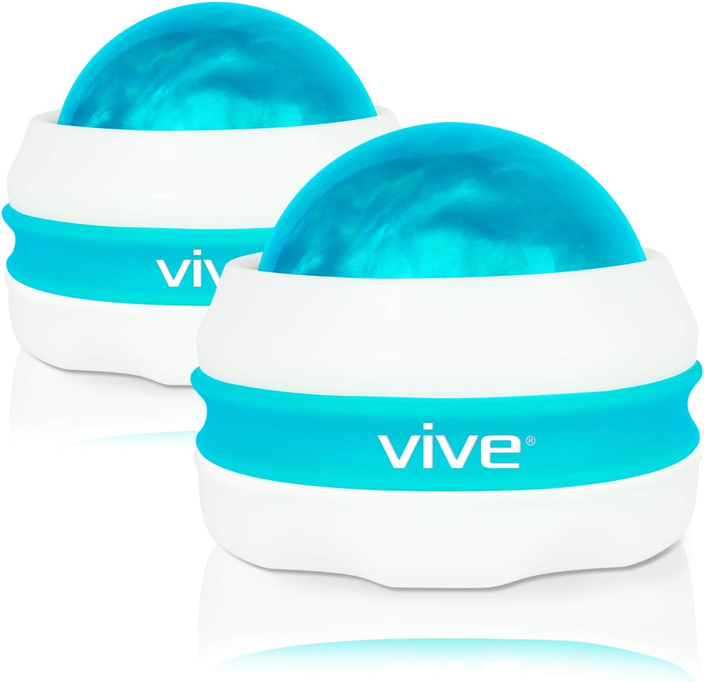 Vive Massage Roller Ball (2-Pack) - Self, Full Body Manual Mini Massager for Athletes and Sore Muscle Pain Relief, Recovery - Relaxing Therapy for Arms, Legs, Back and Foot: Health & Personal Care