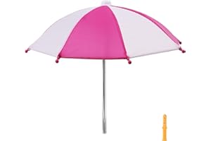 ALIYOHAM Squirrel Picnic Table, Mini Squirrel Feeder - Replacement Umbrella for Outside (Pink White)