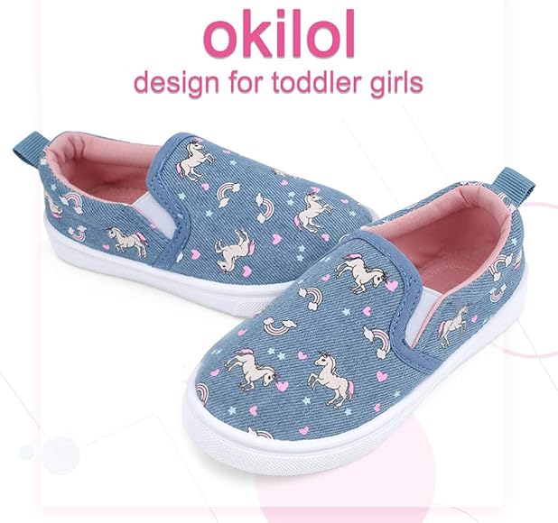 girls canvas slip ons