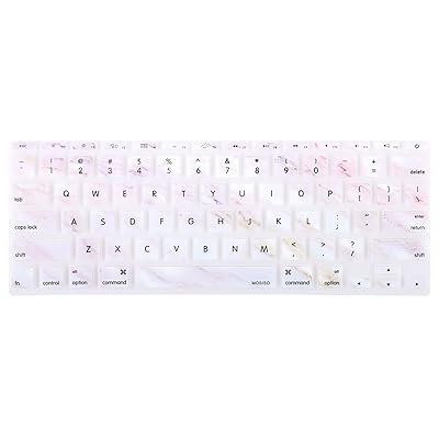 &bdquo;MOSISO&ldquo; apsauginis klaviatūros dangtelis, suderinamas su &bdquo;MacBook Air&ldquo; 11 colių ( Modeliai: A1370 ir A1465 ), rožinis marmuras