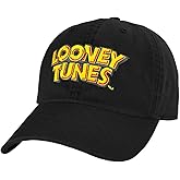 Popfunk Official Looney Tunes Logo Dad Hat - The U18 Adjustable Relaxed-Fit Cap - Unisex for Men and Women, Black