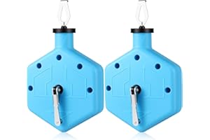 AmazingSpark 2 Pcs Chalk Line Tool 100 ft Portable Chalk Line Reel Box with PP Case for Building Construction Wood Working Decoration Brick Layer Drawing Straight (Blue)