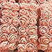 Artfen Mini Fake Rose Flower Heads 144pcs Mini Artificial Roses DIY Wedding Flowers Accessories Make Bridal Hair Clips Headbands Dress Champagne-Pink
