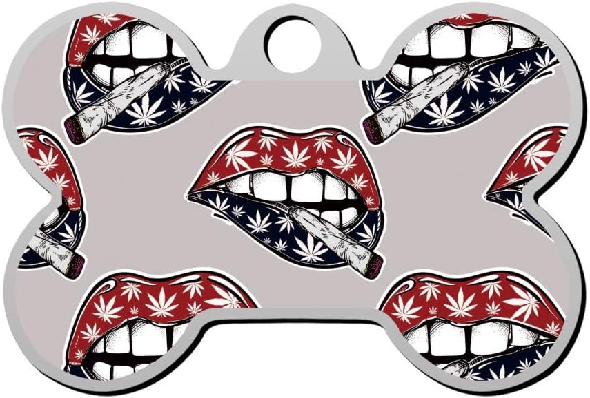 GPZHM Cute Skull Pet Tag - Bone Shaped Dog Tag & Cat Tags Pet ID Tag Personalized Custom Your Pet's Name & Number 3D Printing