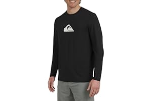 Quiksilver Men's Swimwear Regular Fit UPF 50 Long Sleeve Sun Tee Rash Guard Shirt (S-XXL)